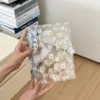 3 small daisies (haze blue)-white