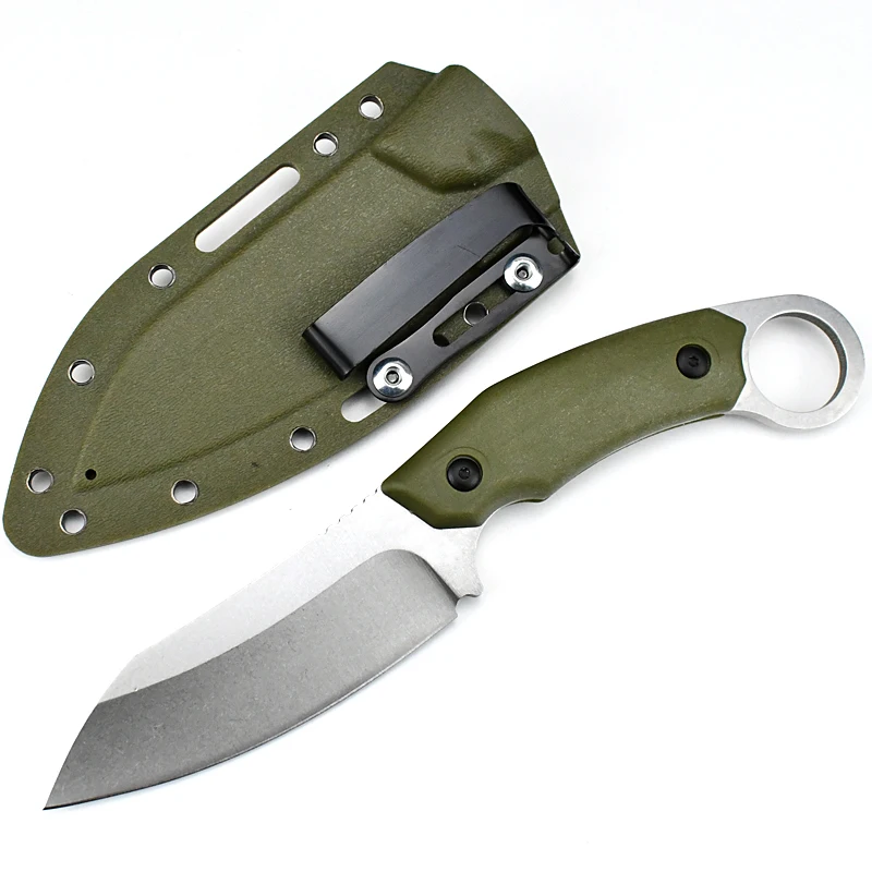 Very practical sharp hunting knife 7Cr14Mov steel outdoor fishing Short knife hiking portable fixed blade knife with ABS sheath