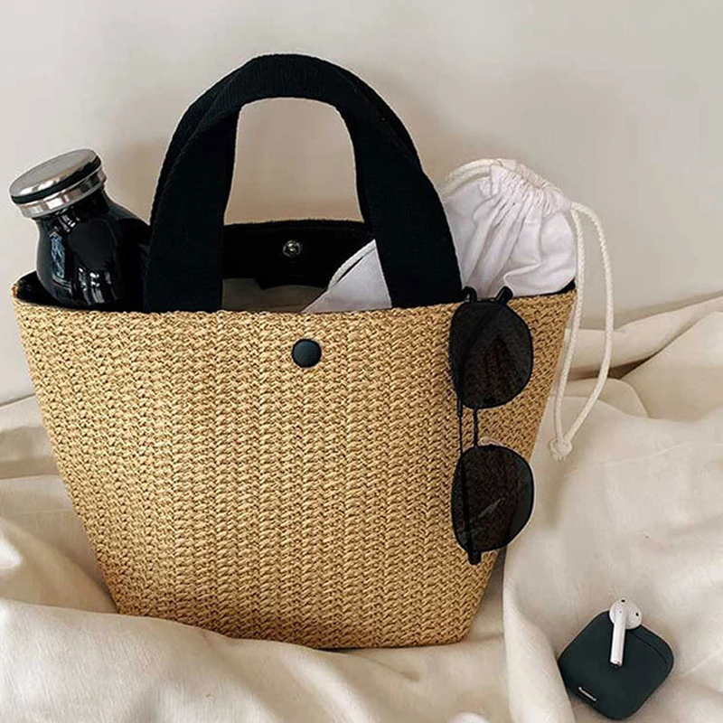 Factory Direct Wholesale Sac a Main Women's Straw Handbags Ladies Tote Bag Summer Beach Bags for Women
