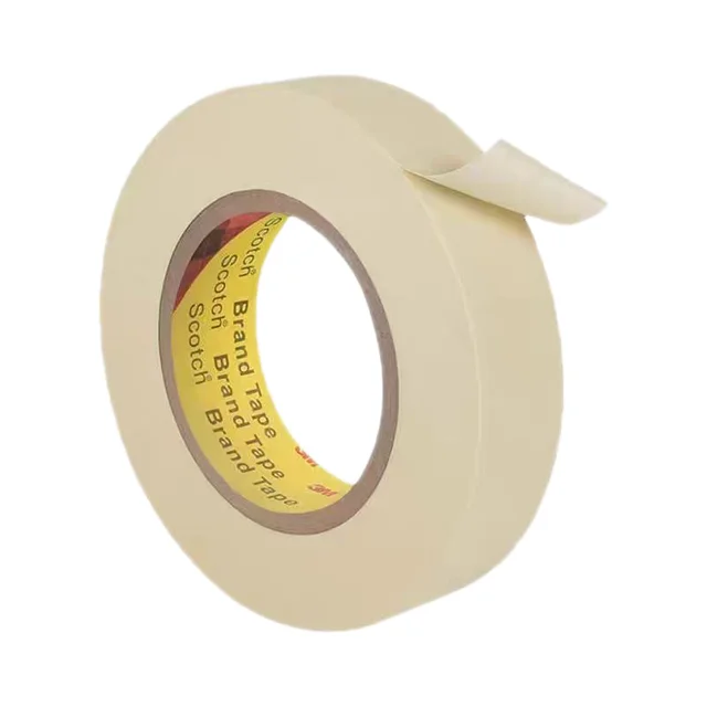 3M 2693 Beige High Paint Masking Tape Double Sided Acrylic Adhesive Automotive Masking with Antistatic Feature