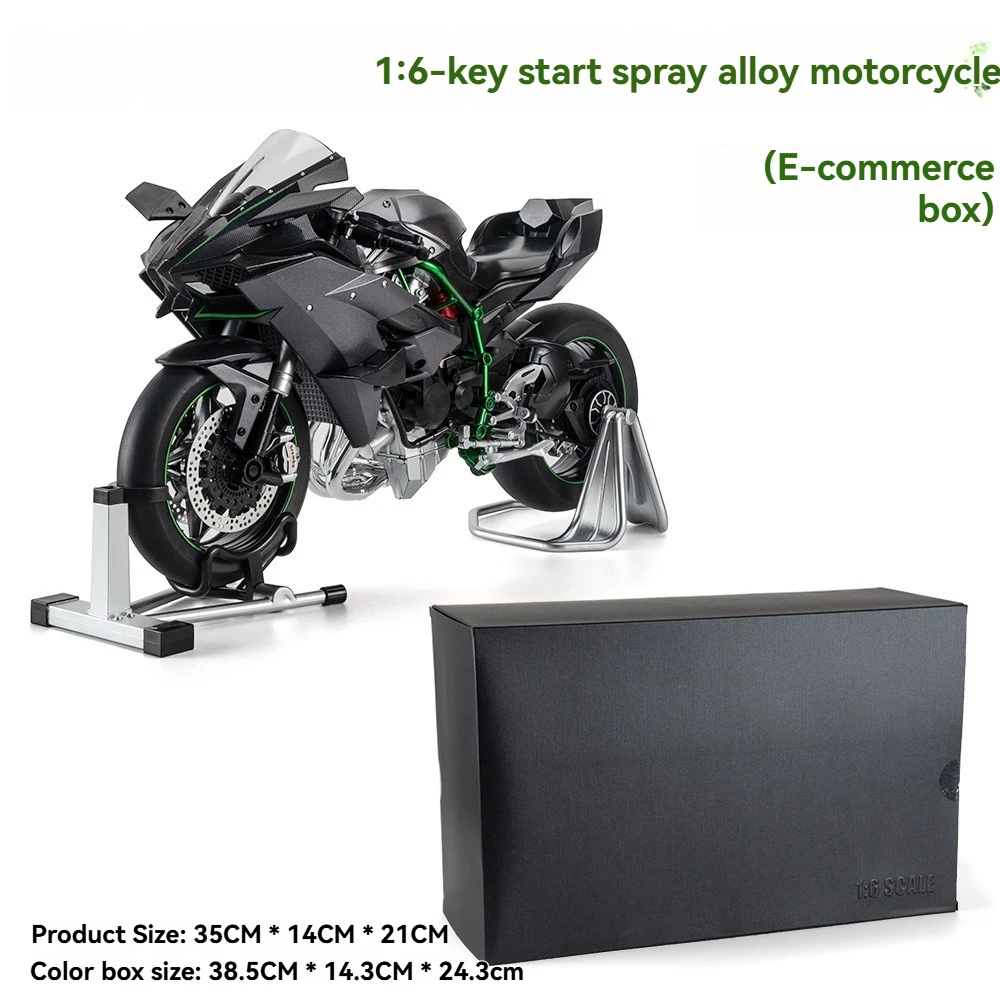 Novedad HY: Moto de juguete de metal de alta tecnología Kawasaki