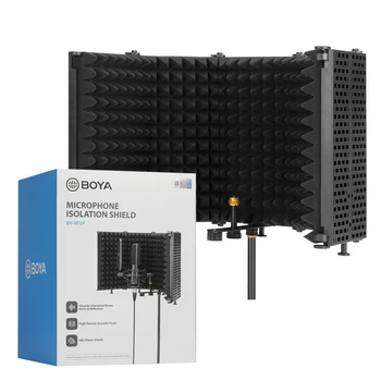BOYA BY-RF5P Foldable Portable Microphone High-density Foam Reflexion Microphone Isolation Shield for Recording Live Stream product image