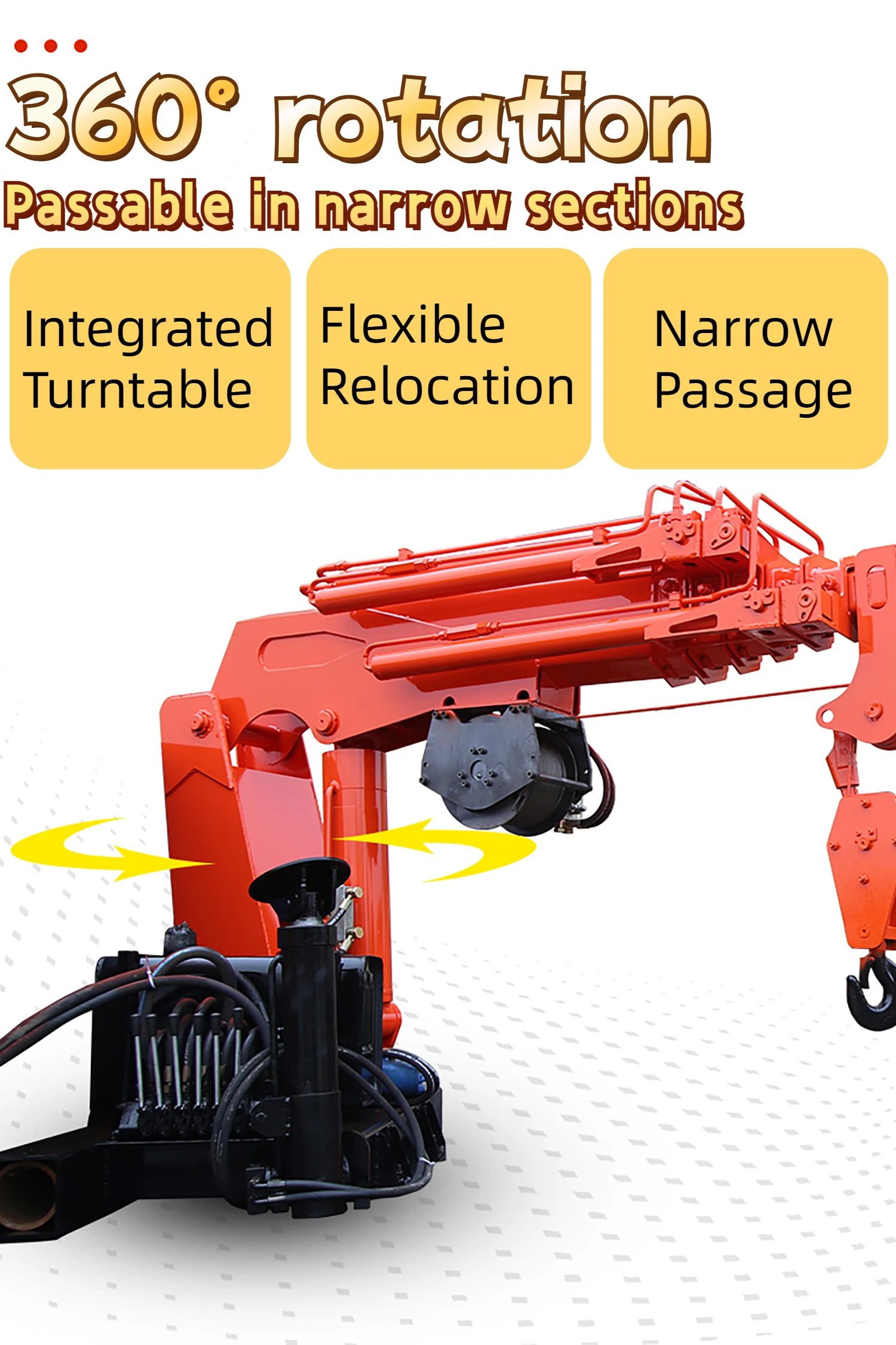 Truck Mounted Cantilever Rotation Crane - High-Quality Electric ...