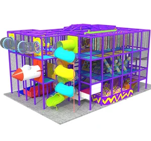 Customized Design Colorful Indoor Playground Equipment for Kids Commercial Fiberglass PE Steel ABS Soft Play for School