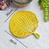 Abanico grande de hoja de girasol amarillo 3035 cm-con asa de anilla