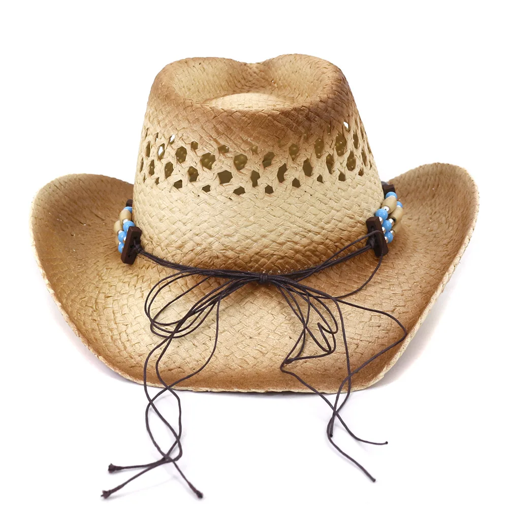 Adult Casual Fashion Outdoors Winter Cowboy Straw Cap Light Sunshade Jazz  Beach Hat Cap Cow Hats La Hat Women 