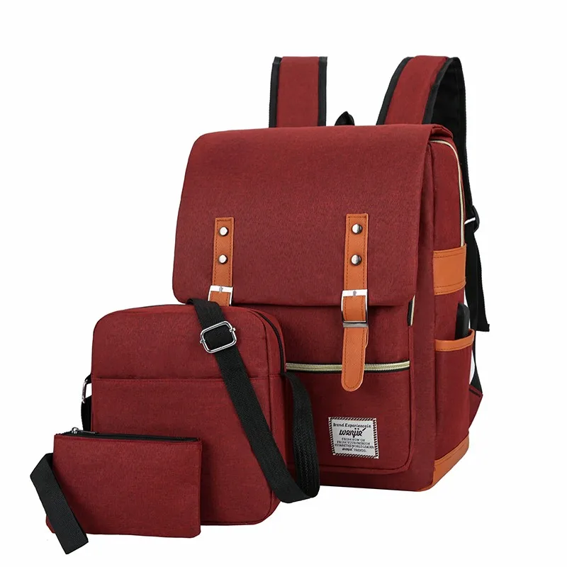 MARKSMAN Factory Wholesale Computer Backpack Set Large Capacity Business Travel Bag With USB Charging Port