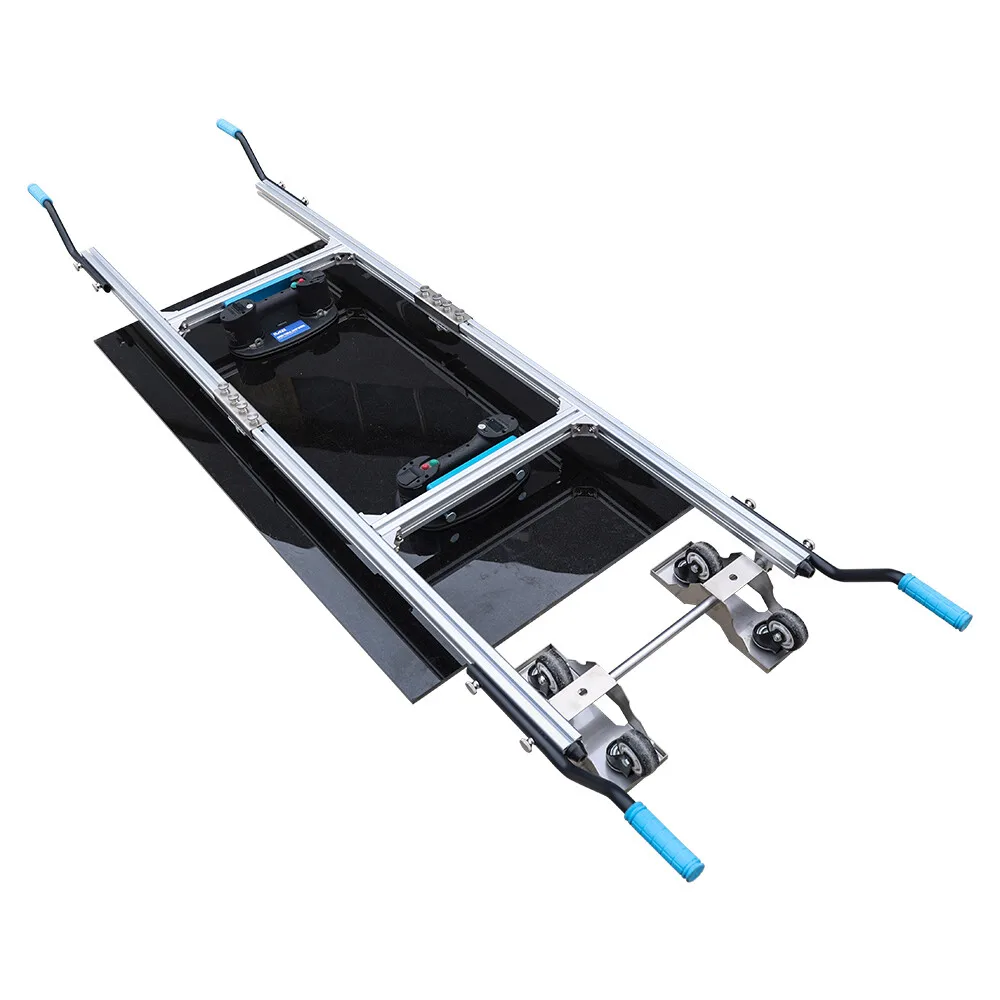 Raizi Tilego Large Format Tile Installation Dolly Cart with Using  Grabo Lifters