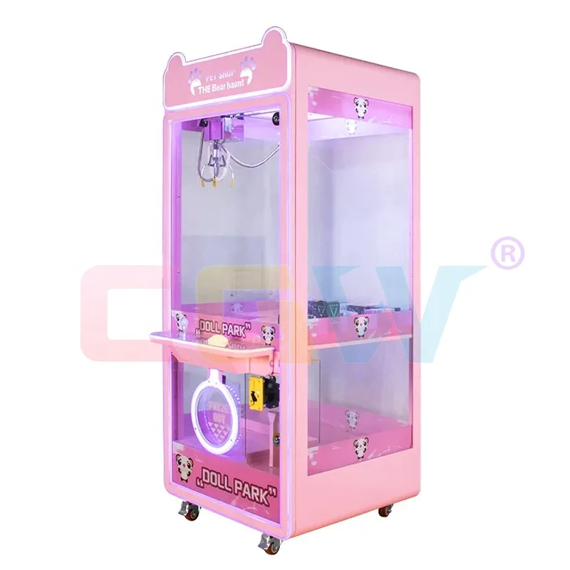 Factory Wholesale Coin Operated Prize Vending Game Arcade Machine Led Candy Crane Toy Claw Machine Malaysia