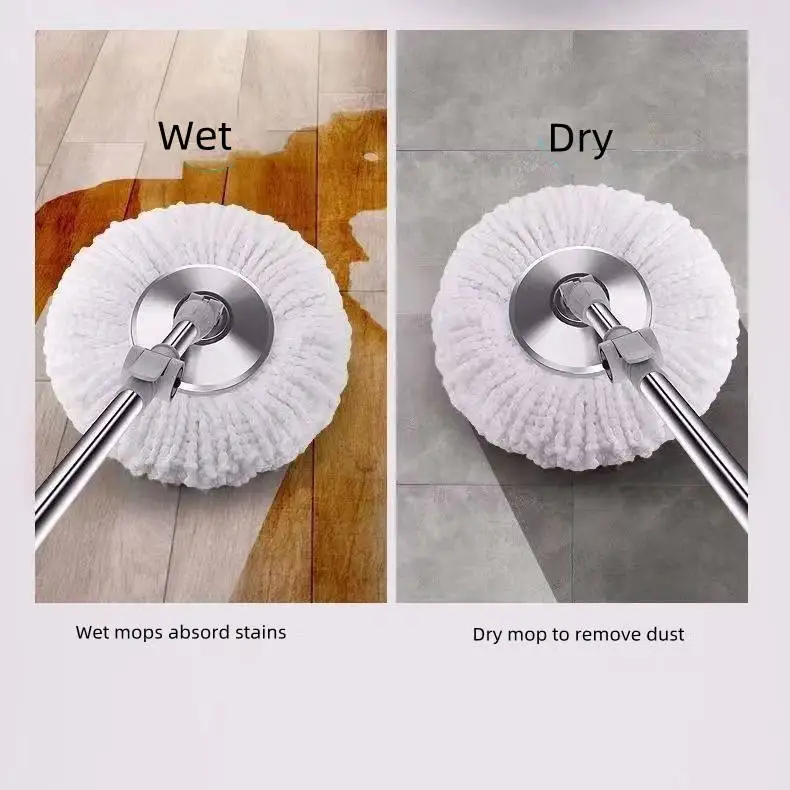 Экологически чистая Корейская вращающаяся Швабра для чистки швабры и ковша с ножной педалью