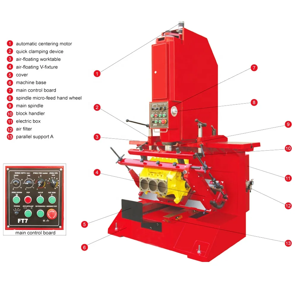 
 Расточная машина FT7 для ремонта цилиндра автомобильного трактора  
