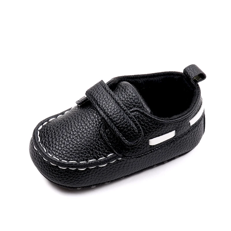 Spring and Autumn Solid Color Leather with Soft Bottom  Baby Toddler Shoes for Boys and Girls supplier