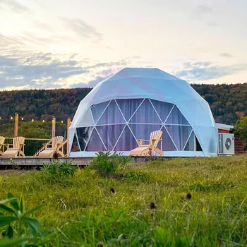 2024 Top Three Sales Steel Frame Geodesic Dome Tent Resort Hotel Ecolodge Glamping Retreat Carpa for 2-6 Person