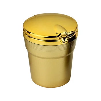 New Popular Fashion Style Wholesale Ashtray  Metal Gold With Light Can Choose Your Love Car'S Logo