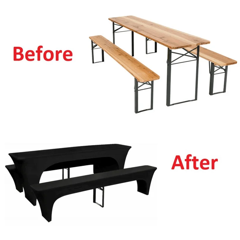 Stretch Spandex Beer Table Cover Bench Cover for Rectangle Beer Table and Bench in Germany