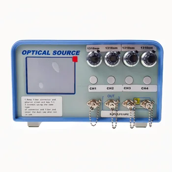 High Performance 4-Channel Optic Light Source Singlemode Optional 1-18 Wavelength LCD for Laboratory/Production Test FC