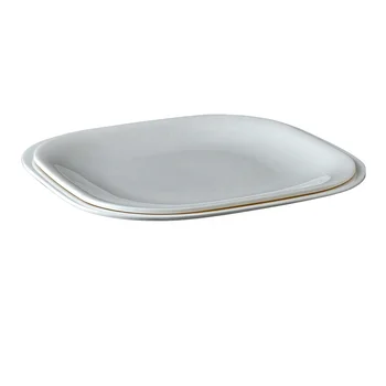 Nordic style restaurant dinner serving 9.5 Inch Cheap white square melamine plate