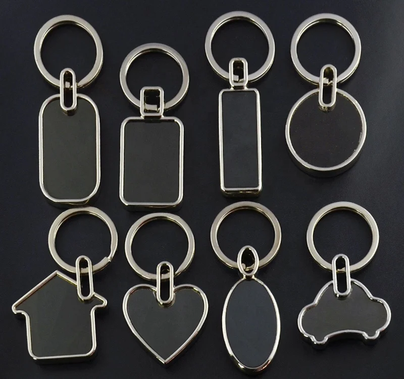Promotion Car Shaped Metal Keyring Printing Both Side logo
