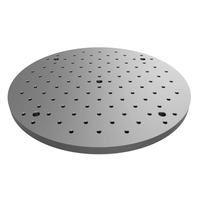 Custom Machining Machined 12 in X 1/2 In. Circular Solid Aluminum Optical Breadboard