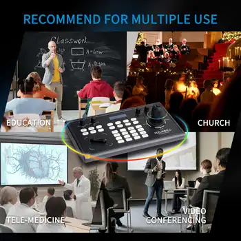 FEELWORLD KBC10 PTZ Camera Controller with Joystick OEM Factory Direct Supply for Live Streaming Church Monitoring detail image