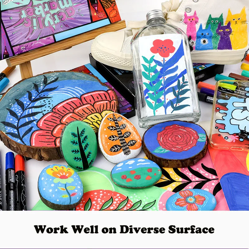 XinyiArt 36 цветов акриловые ручки с двойным наконечником