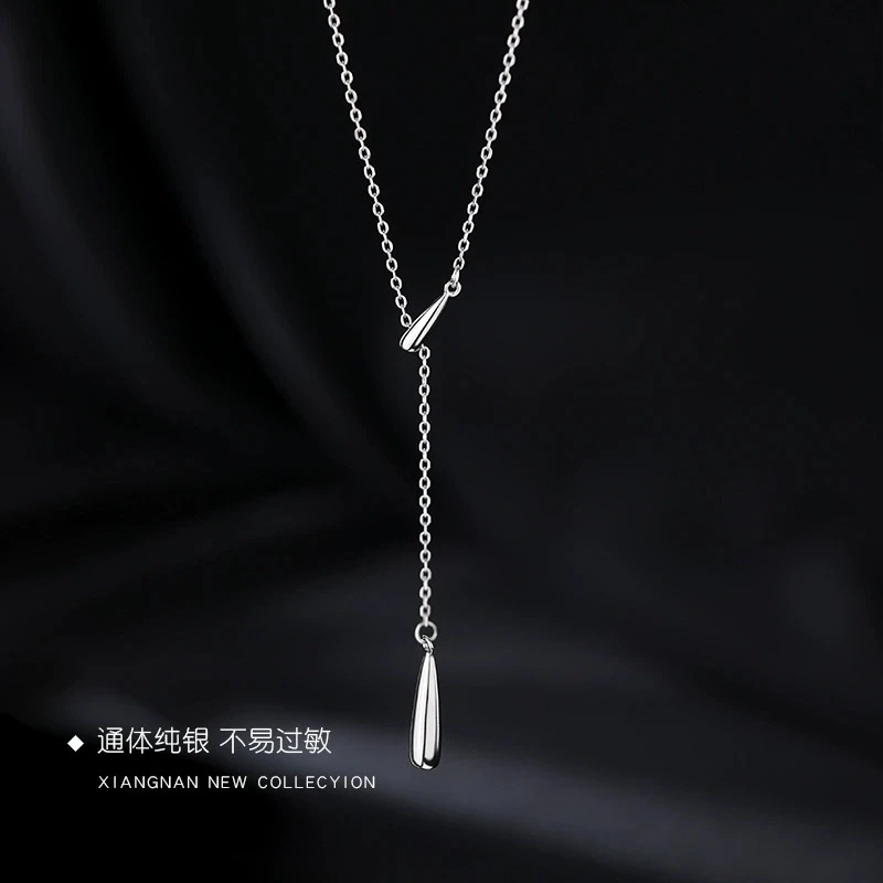 925 Silver Water Drop Luxury Necklace