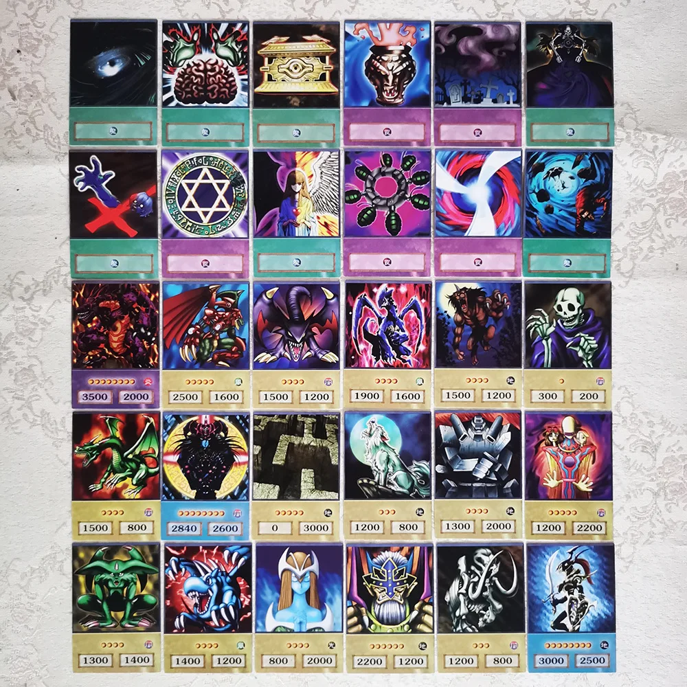 YUGIOH DIY Anime Style Cards: Dueling Monsters Blue-eyed White Dragon Dark  Master 100pcs Per Set