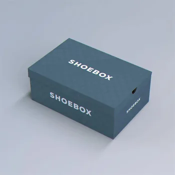 Customizable Corrugated Paper Box, Hard Shoe Box Cowhide Board Flip Shoe Packaging Carton for Express Shipping