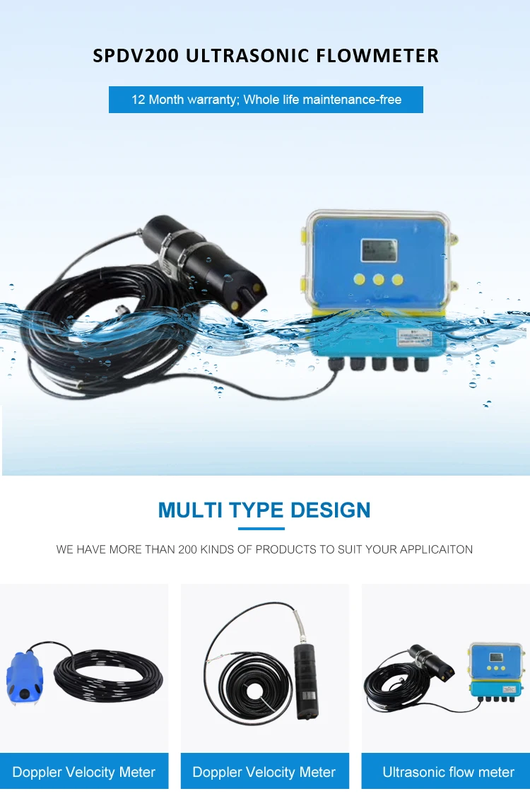 Sentec Doppler Flowmeter Doppler Flow Meter For Wastewater Ultrasonic