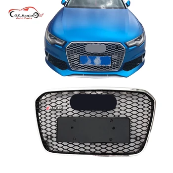 Dedicated RS6 Central Mesh Accessory Honeycomb 12-15 Models for Audi A6L Upgrade New Condition Front Face Radiator