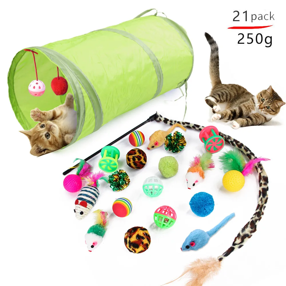 PiuPet® Juego De 4 Juguetes Para Gatos Con Catnip | Fieltro De Poliéster Resistente | Cascabeles Incluidos | Estimula El Instinto De Caza