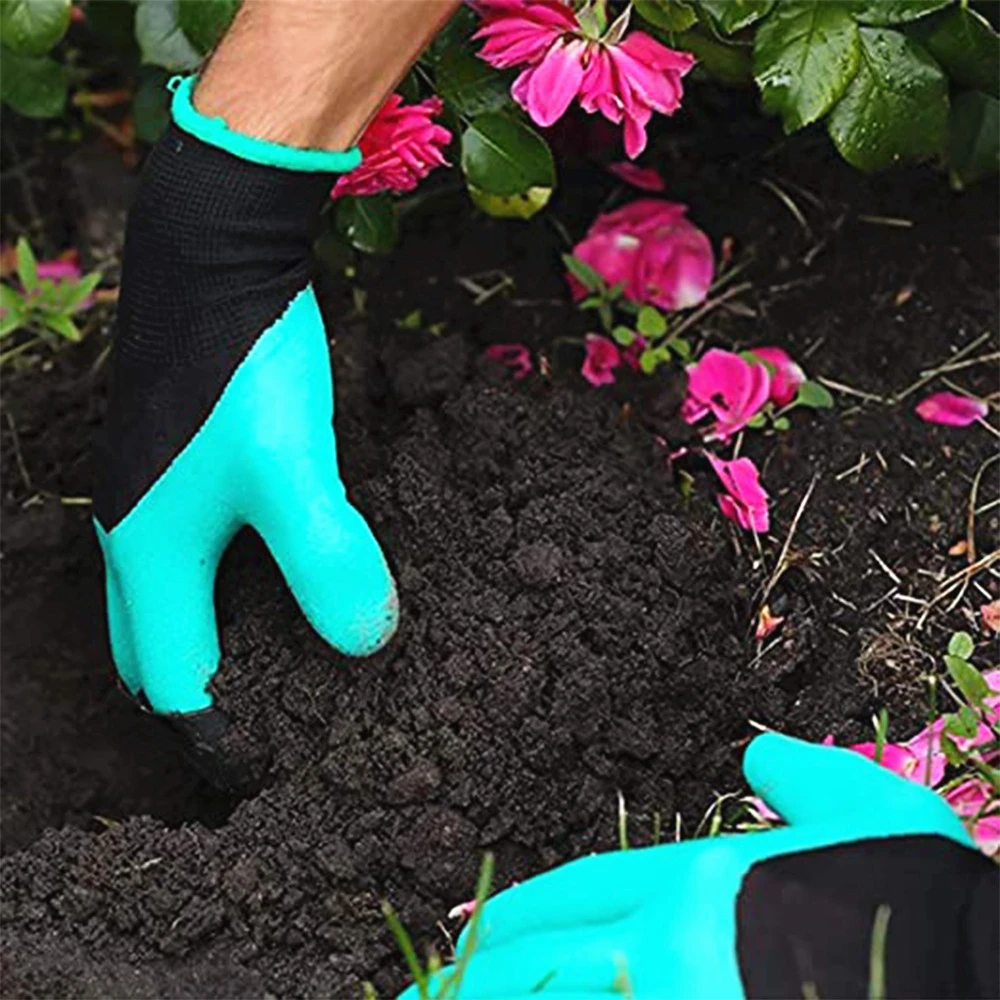 Gardening Gloves With Claws Digging Tools Dipping Latex Flowers And Vegetables Planing Soil Non-slip Protection Garden Gloves