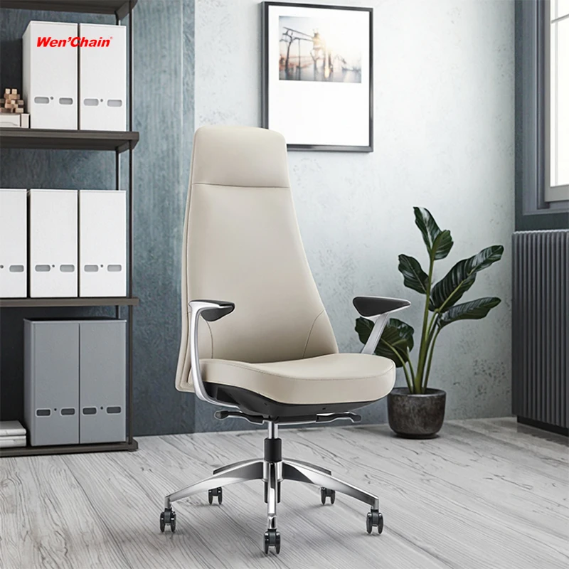 Modern Luxurious High Back Boss Desk Swivel Executive Ceo Ergonomic Manager Big and Tall Pu Leather Office Chair