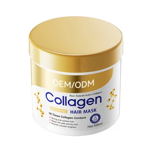 High Quality 500ml Salon Organic Collagen Hair Mask Hair-Repairing Cream for Nourishing Smooth Treatment of Drying Damage