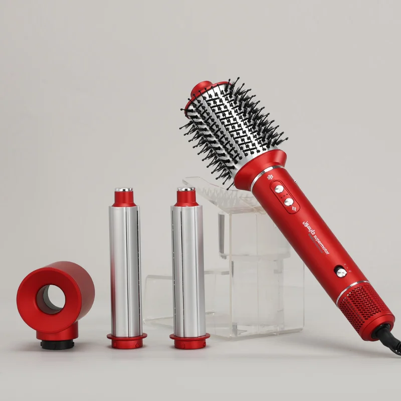 ENZO EN-6225 Rotating Hot Air Brush Curler & Straightener - High