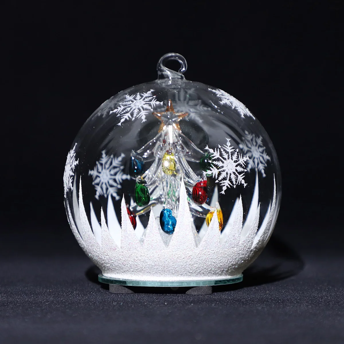 wholesale assorted christmas glass ball with led lights custom made cheap christmas hanging ball decoration ornaments