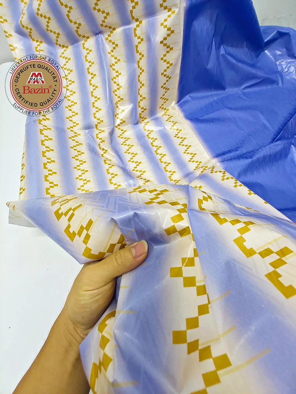 100% Cotton Printed Bazin Riche African Original Nigerian Women Wedding ...