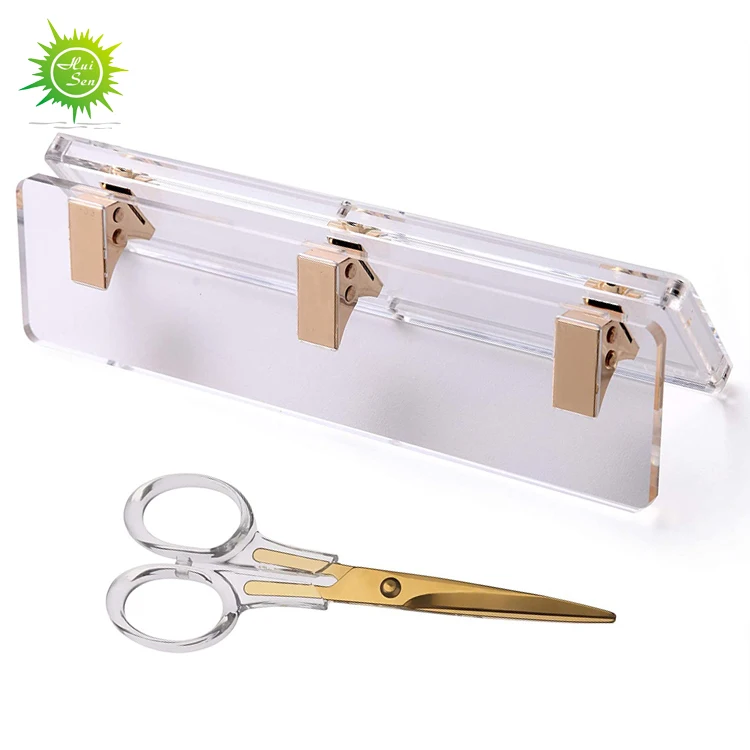 Отличный Магнитный дырокол для офисной бумаги HUISEN акриловый Дырокол с 3 отверстиями и ножницами