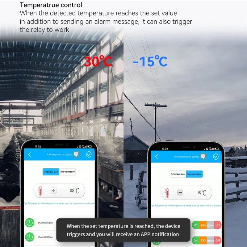 Smart Thermometer Thermostat 1CH Relay Switch SMS Remote Control Automation APP GSM Temperature Sensor 4G Relay Controller