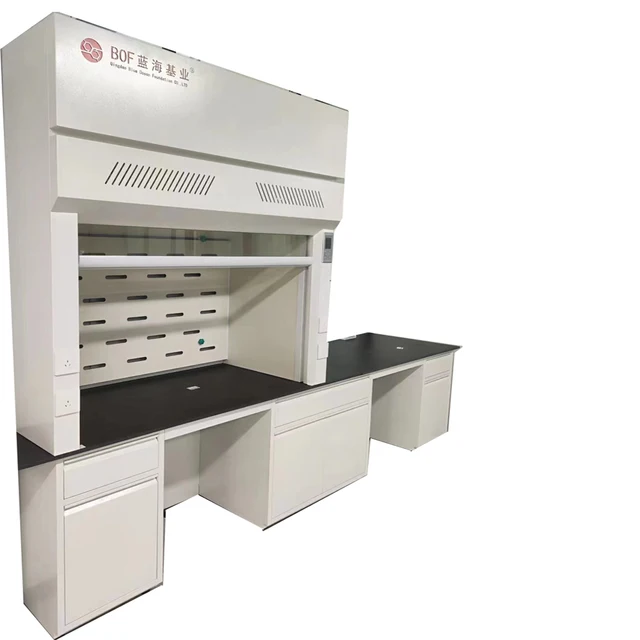 school or hospital laboratory room use Chemical resistant fume hood high quality  with phenolic resin top chemical resistant