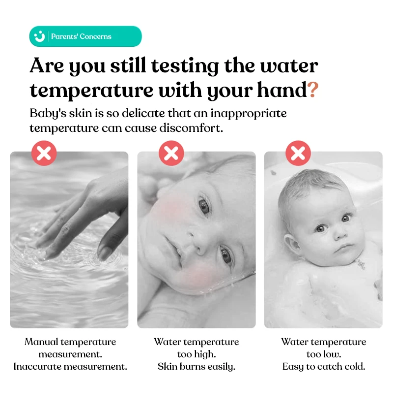 Kub Aircraft Water Smart Thermometer Safe Abs Digital Temperature Baby