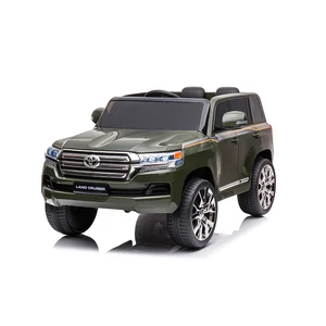 For Toyota Land Cruiser Licensed Pedal-Powered 12V Ride-On Car for Kids MP3 Function ABS EVA Plastic Wheels for Ages 2-4 Years