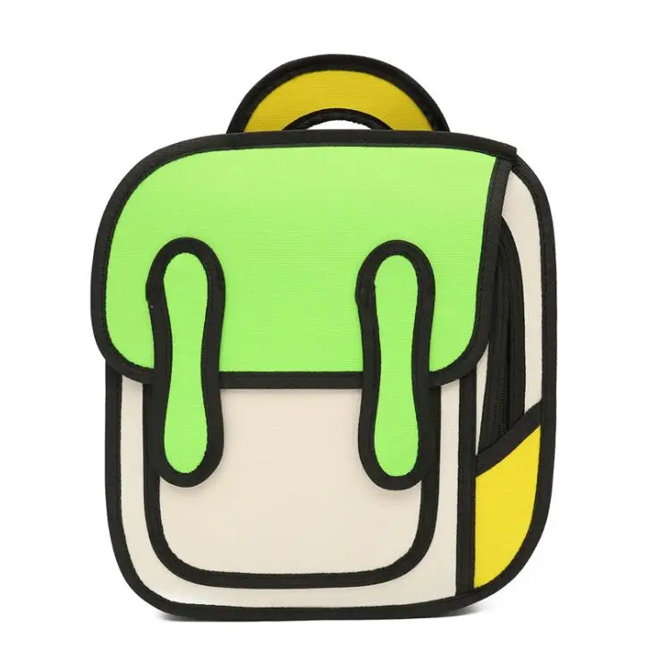 Promotional Cute 3d School Bags 2d Drawing Form Cartoon Backpack Paper  Shoulder Bag Comic Bookbag For Boys Girls - Buy 2d Comic Backpack Lovely Cartoon  Bag Cartoon Backpacks For Teenager,Amazon Hot Selling
