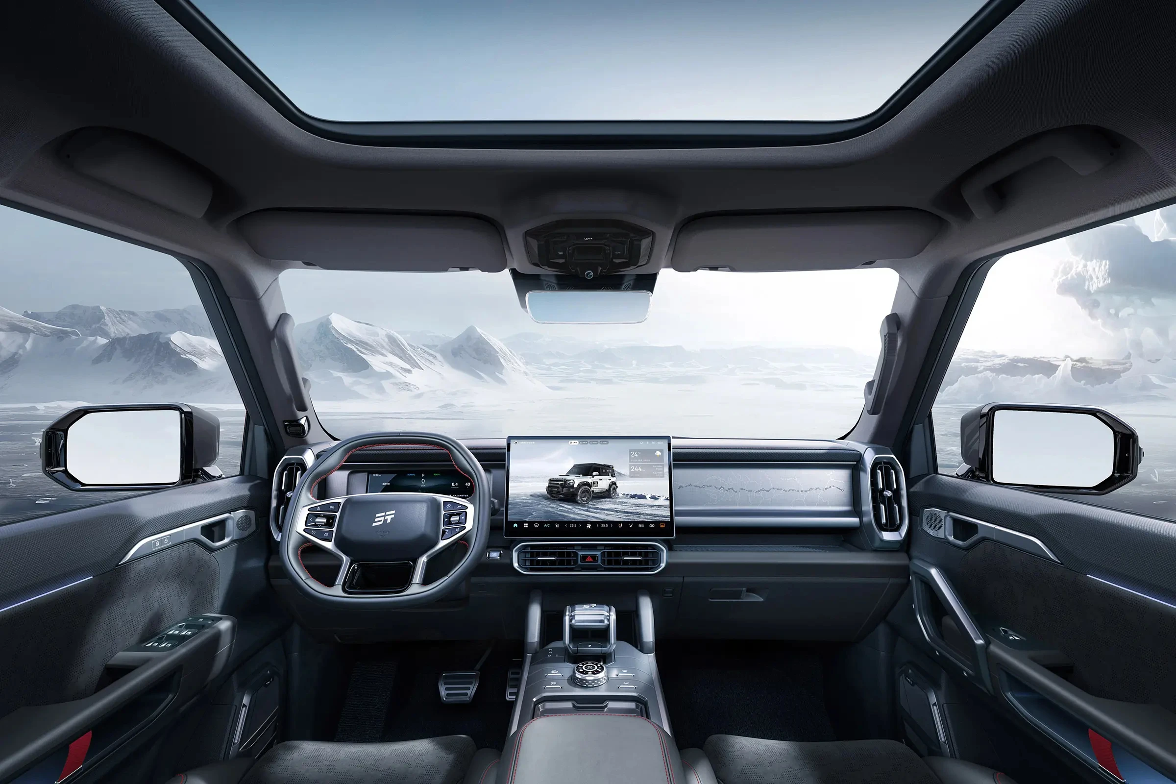 Çin'de Üretilen Dört Tekerlekten Çekişli 2.0t Benzinli Offroad SUV Araba Chery Jetour Traveler için