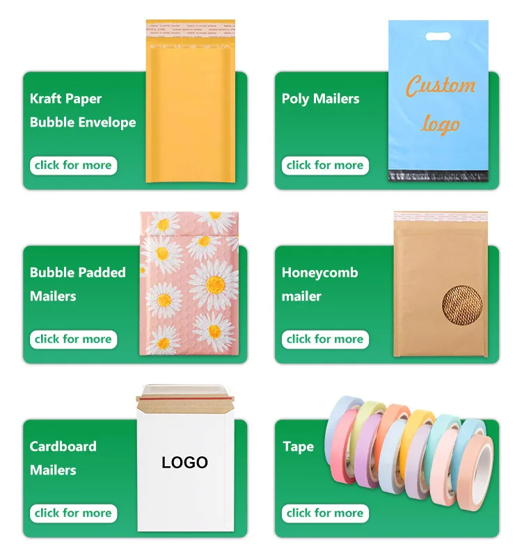 Oem Stock Poly Bubble Mailer Strong Adhesive Air Bags Packing Mailing