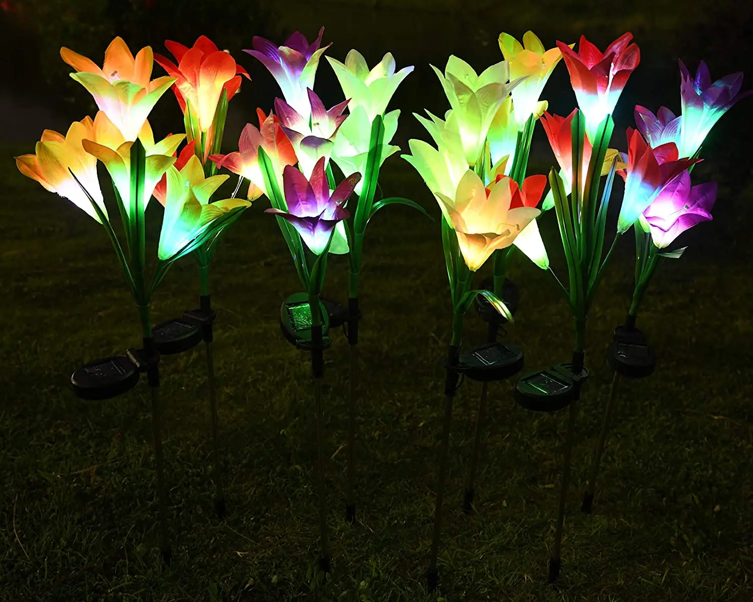 LED Solar Simulation Rose Flower Light Home Decorative Flower Lights Garden Decoration Lawn Lamp Waterproof Landscape Rose Light
