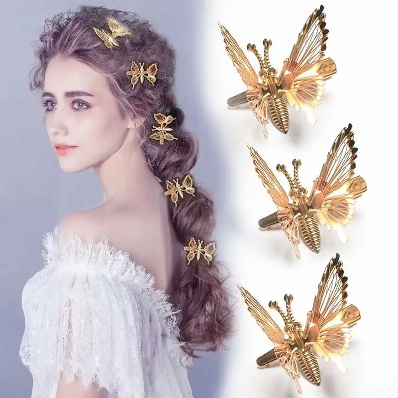 Gold Butterfly Bobby Pins Butterfly Hair Pins Butterfly Hair 