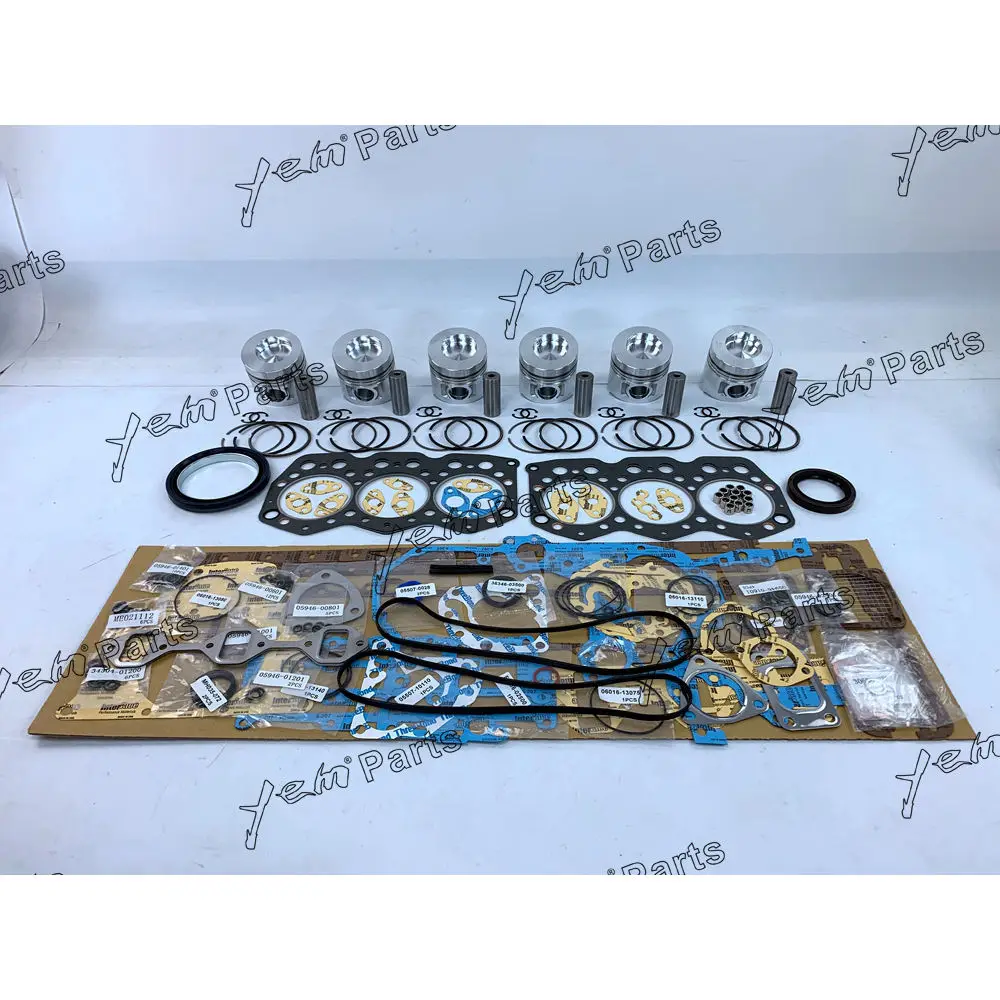 S6K Engine Rebuild Kit With Cylinder Gaskets Piston Rings for Mitsubishi