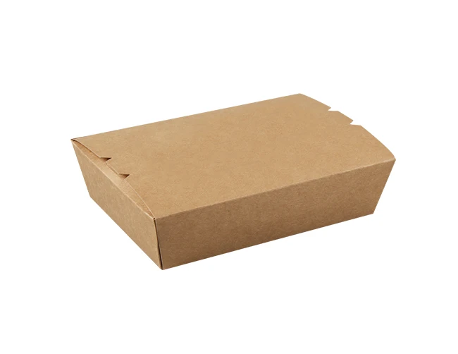 Disposable Takeaway Food Out Container Fried Chicken Pizza Noodle Fast Food Breakfast Lunch Kraft Cardboard Packaging Paper Box factory