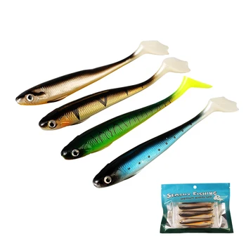 New 9cm 6g Paddle Tail Soft Plastics Lures 7pcs Per Bag t Tail Soft Plastic Fishing Shad Lure – Soft Lure – view 2